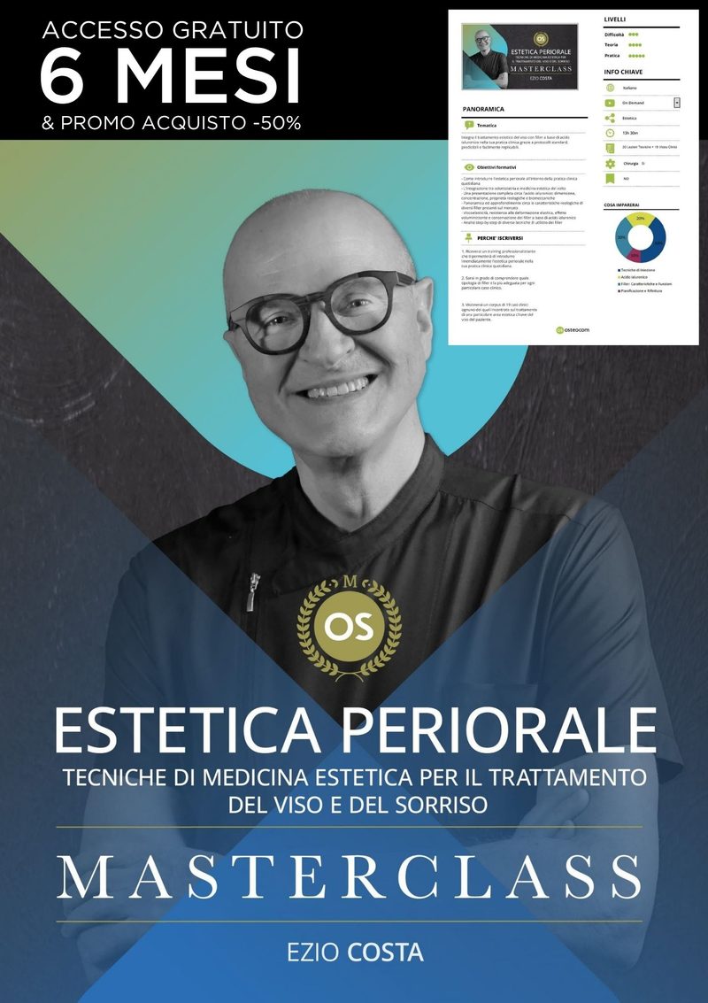 Copertina del canale Osteocom Masterclass Estetica Periorale, con Ezio Costa